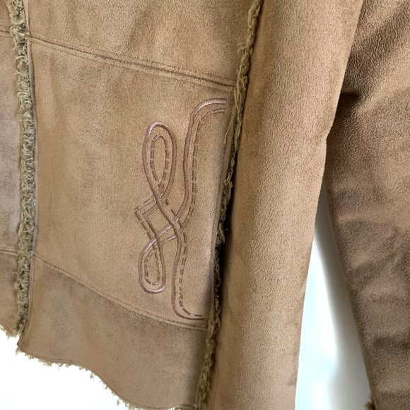 VINTAGE | CHEROKEE TAN SHEARLING SUEDE JACKET - Picture 11 of 13
